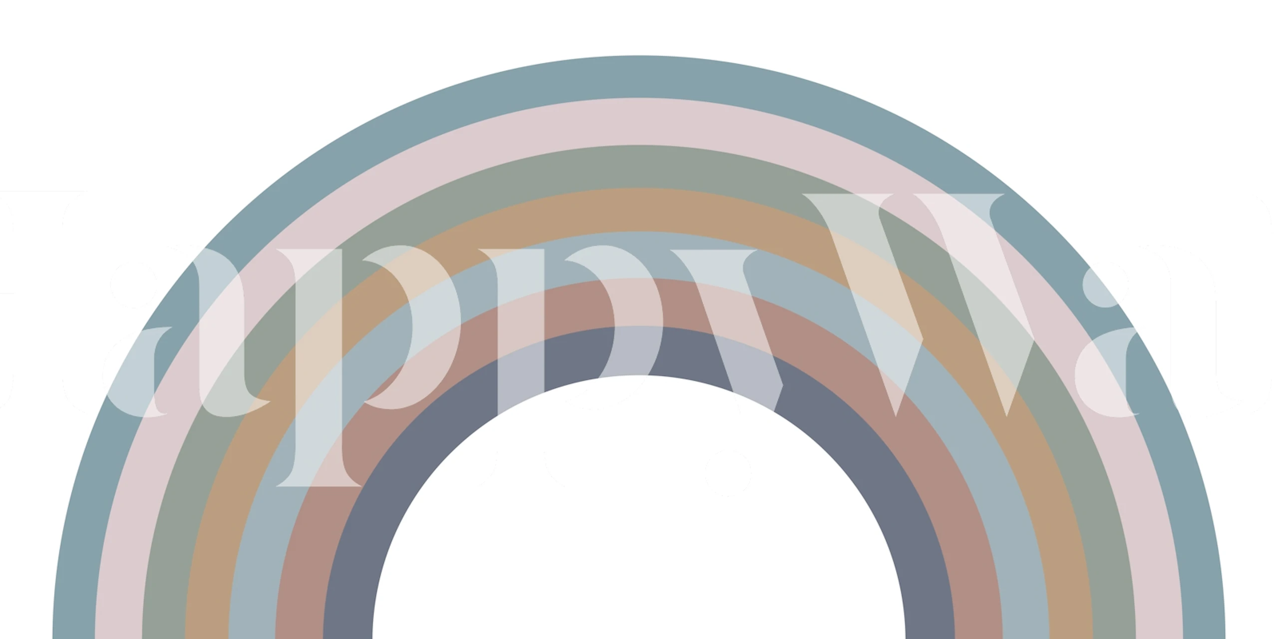 Papel De Parede Modern Rainbow Colors Em Um Quarto