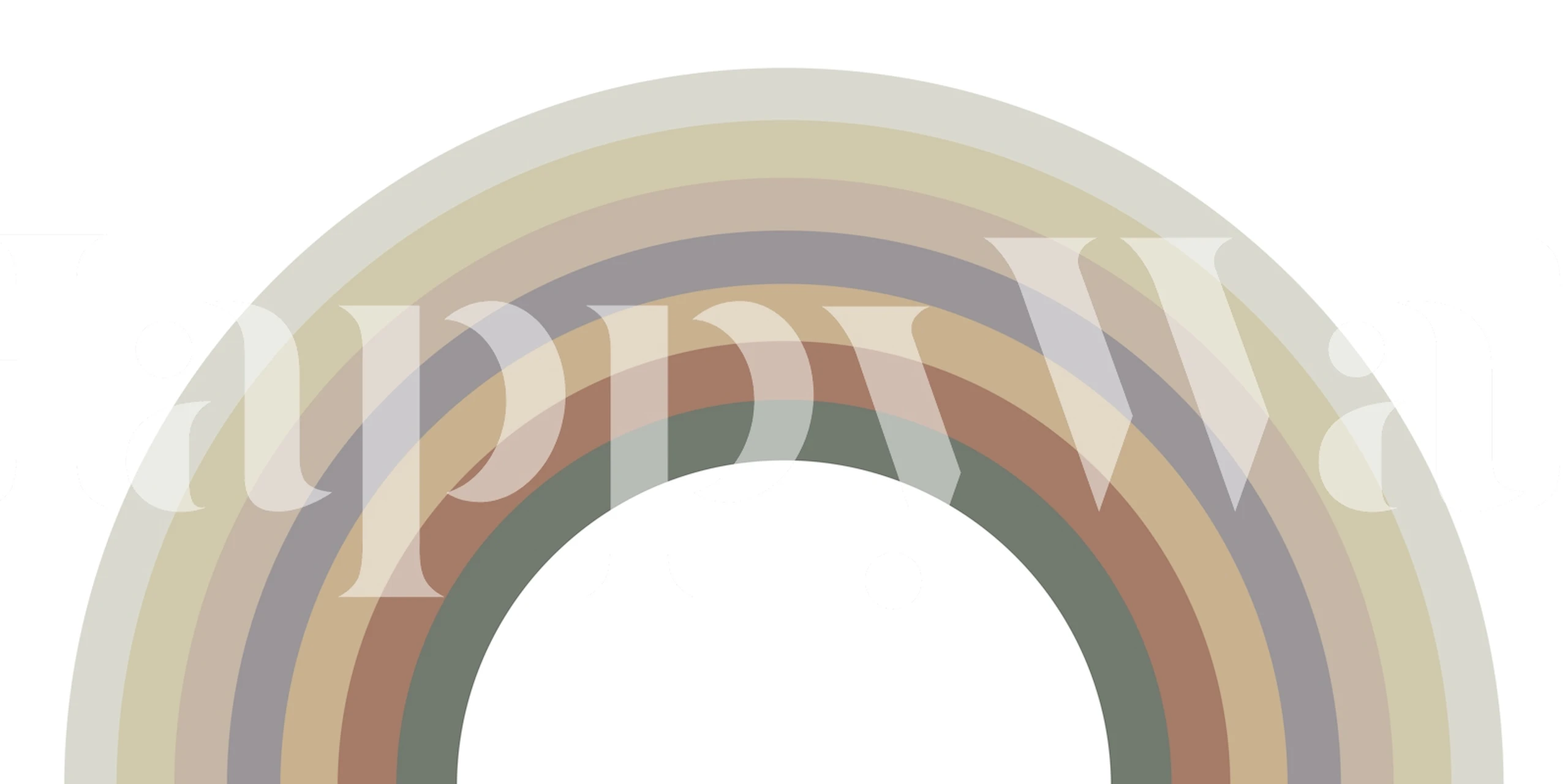 Modern rainbow design wallpaper in a room