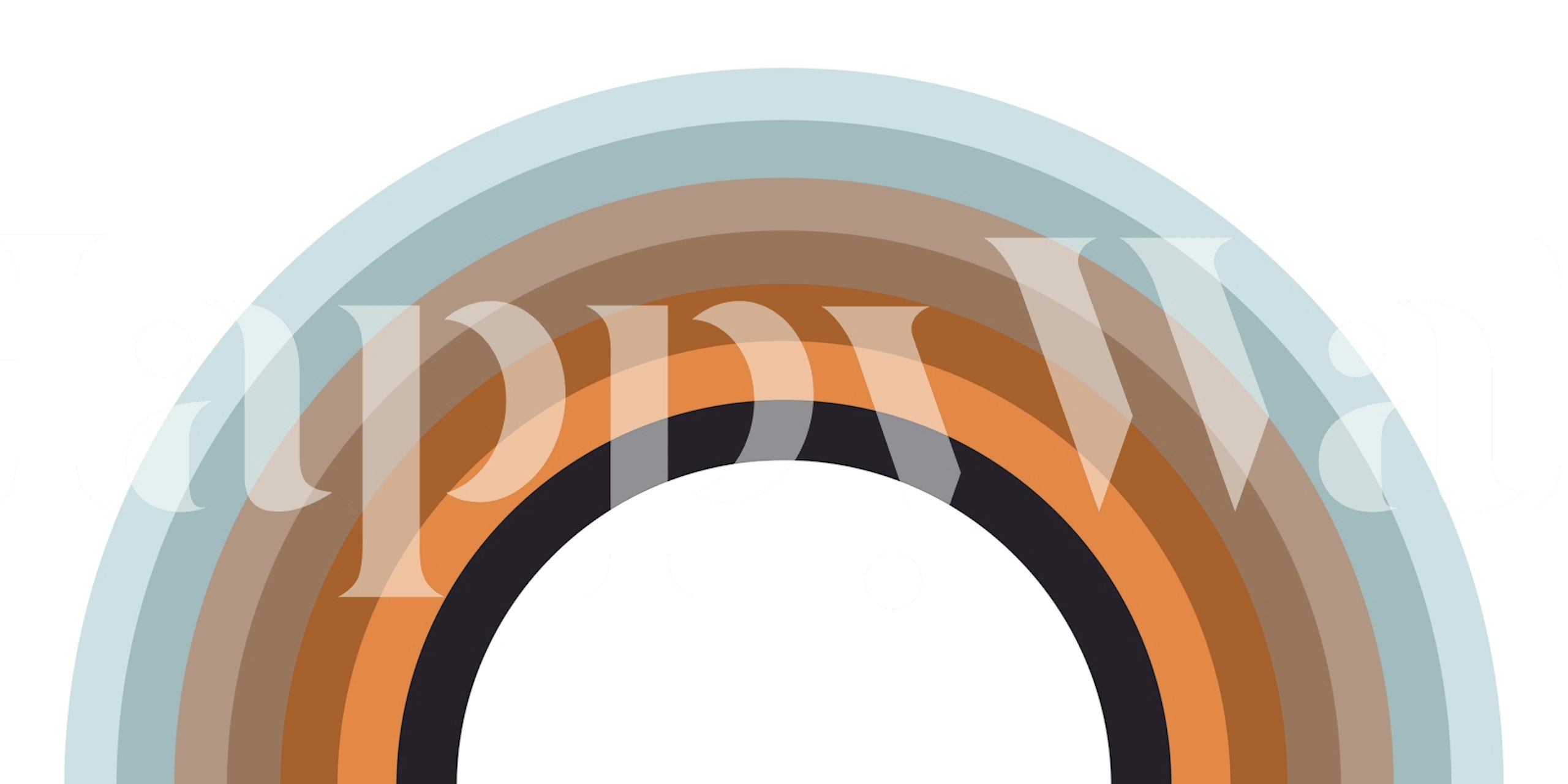 Modern rainbow wallpaper design in a room