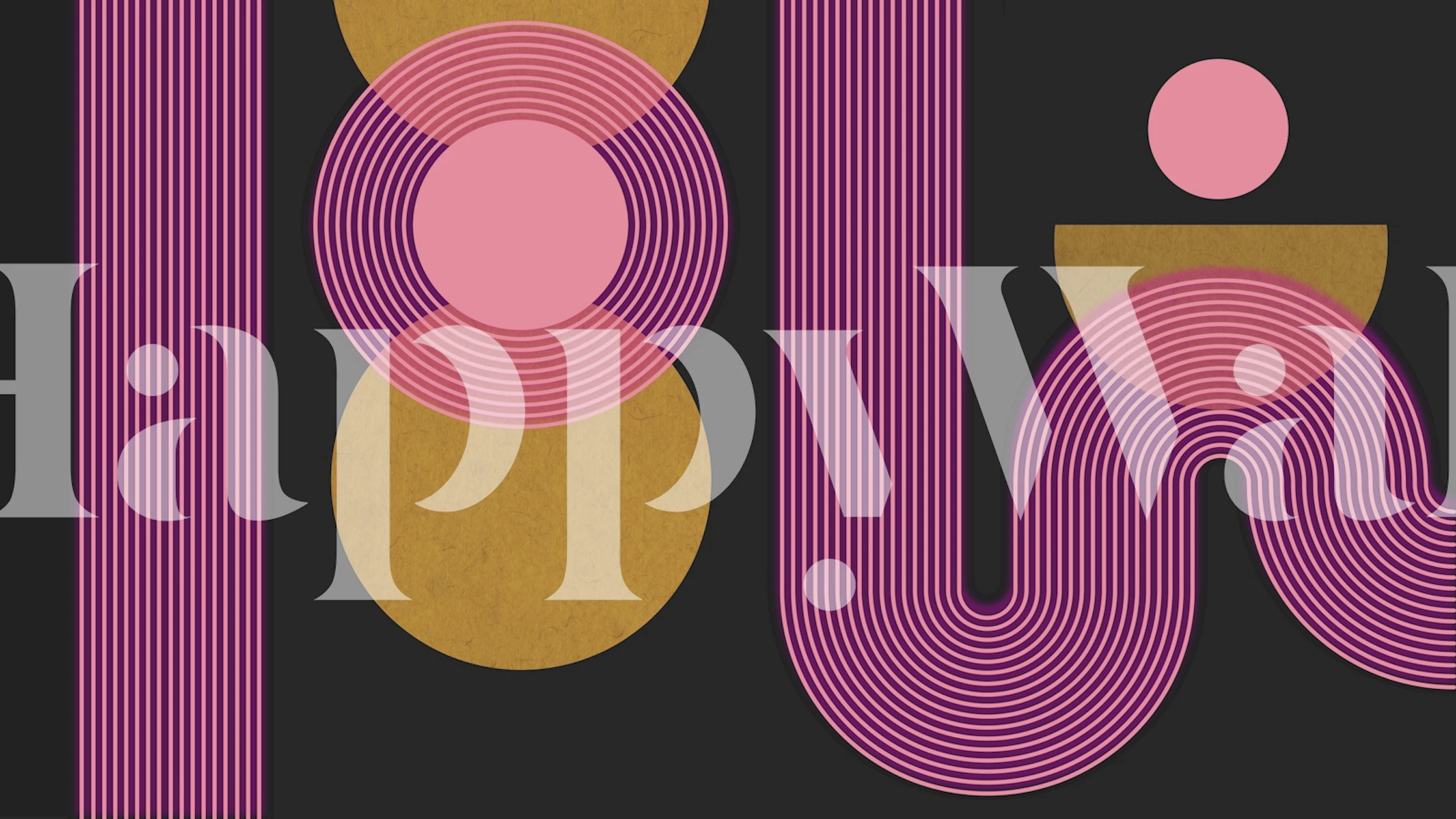 Modern Vivid Arch Lines wallpaper in a room