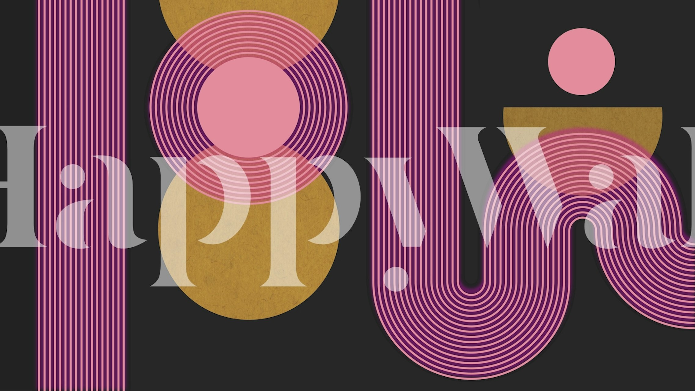 Carta da parati Modern Vivid Arch Lines in una stanza