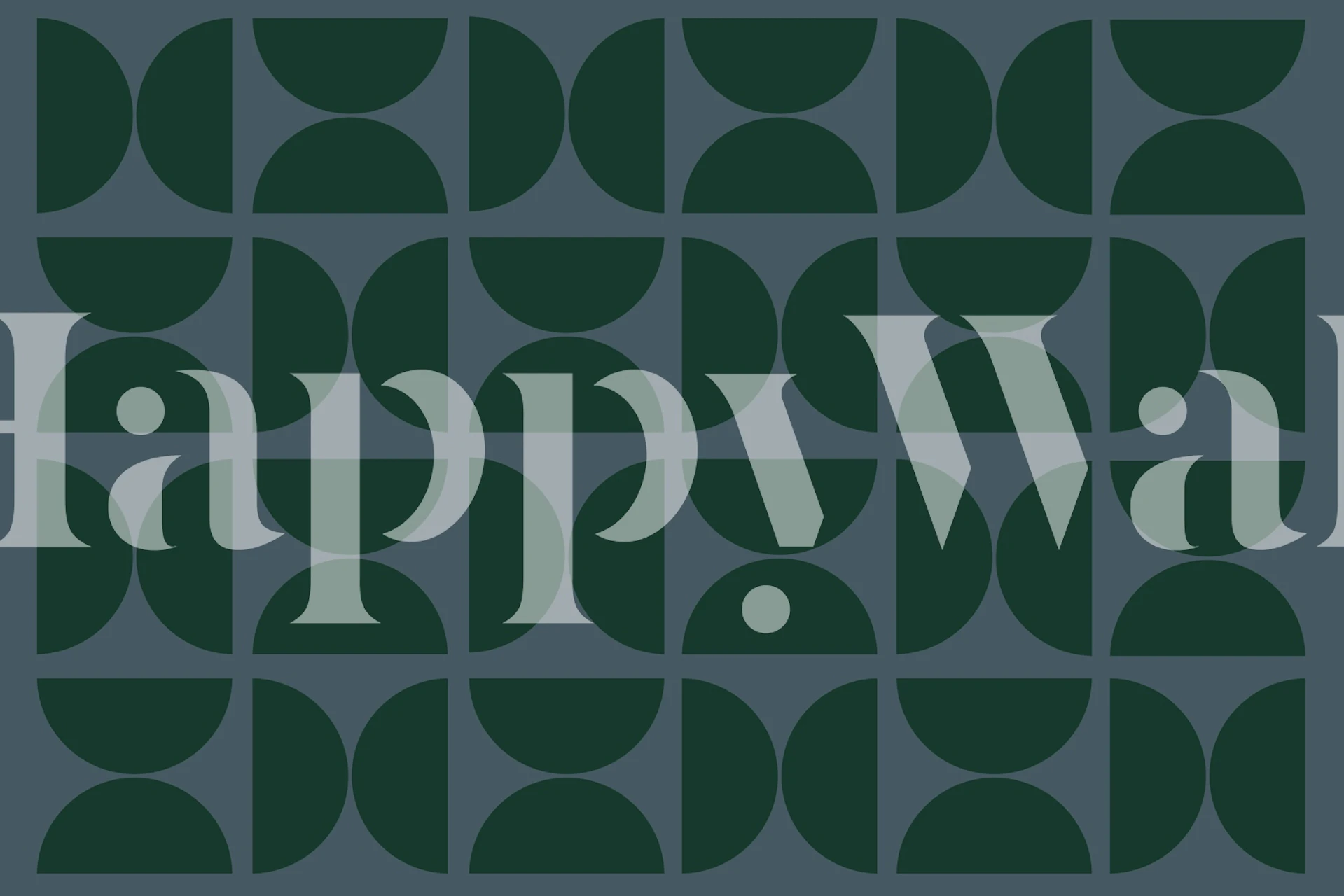 Muted Green Bauhaus wallpaper in a room