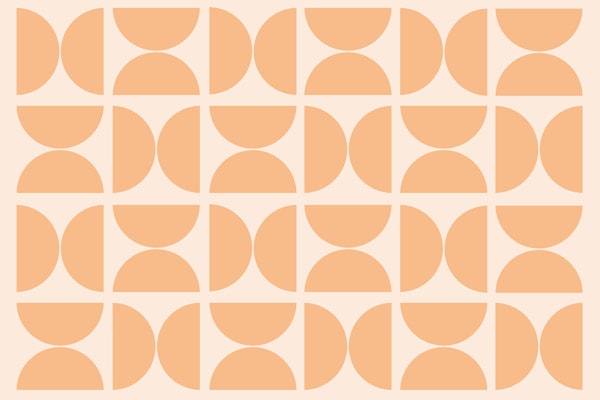 Pastel Powder Peach Bauhaus
