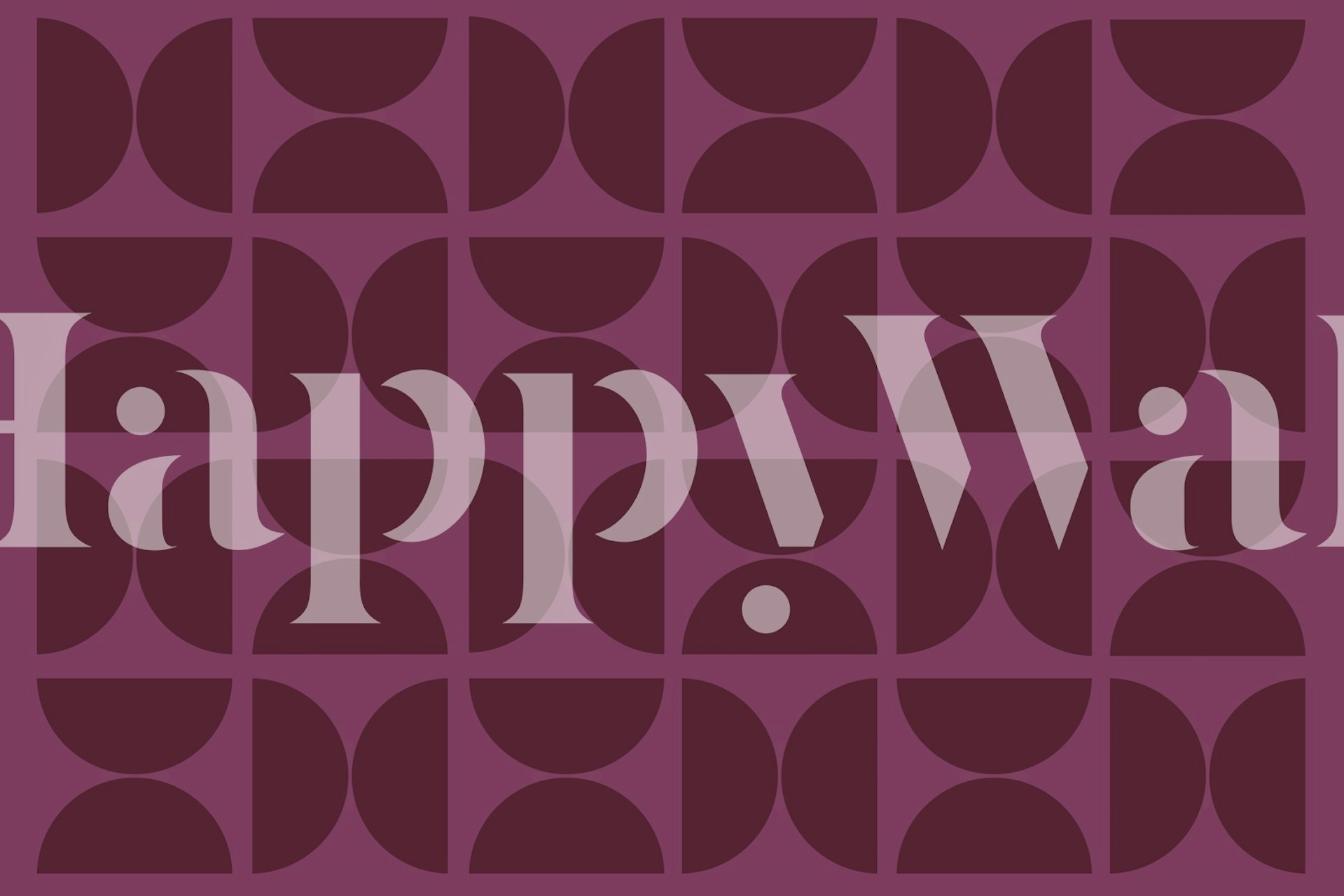 ταπετσαρία Muted Magenta Bauhaus σε ένα δωμάτιο