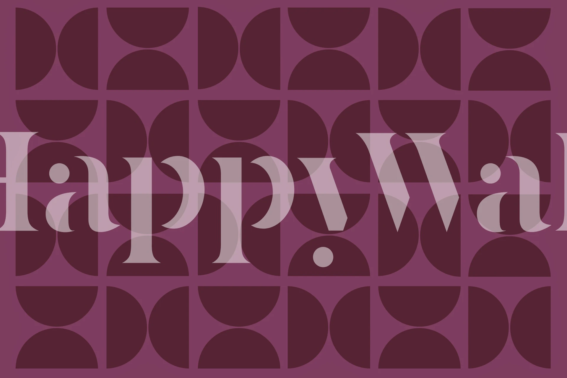 Muted Magenta Bauhaus wallpaper in a room