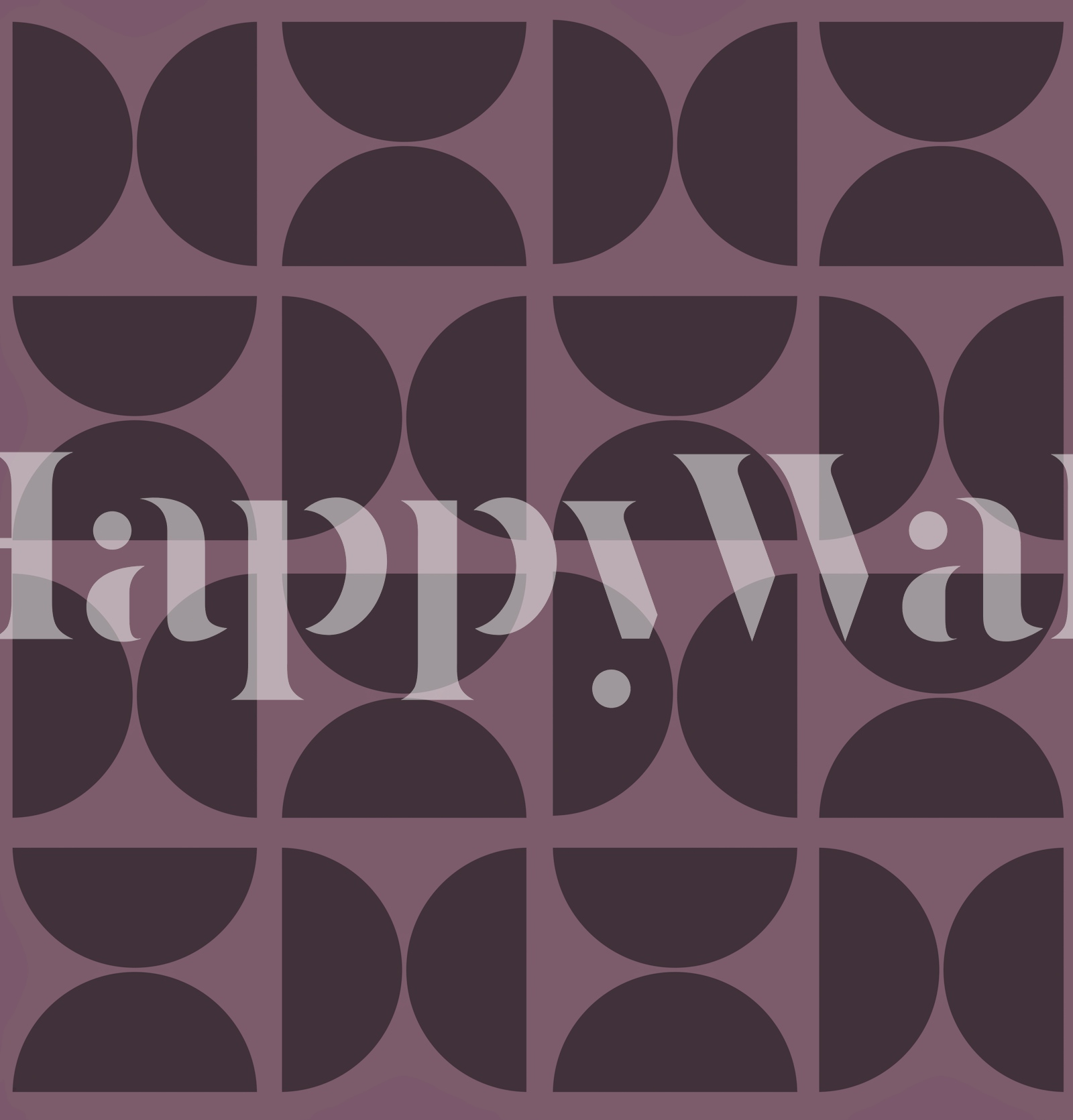 Muted Magenta Bauhaus wallpaper in a room