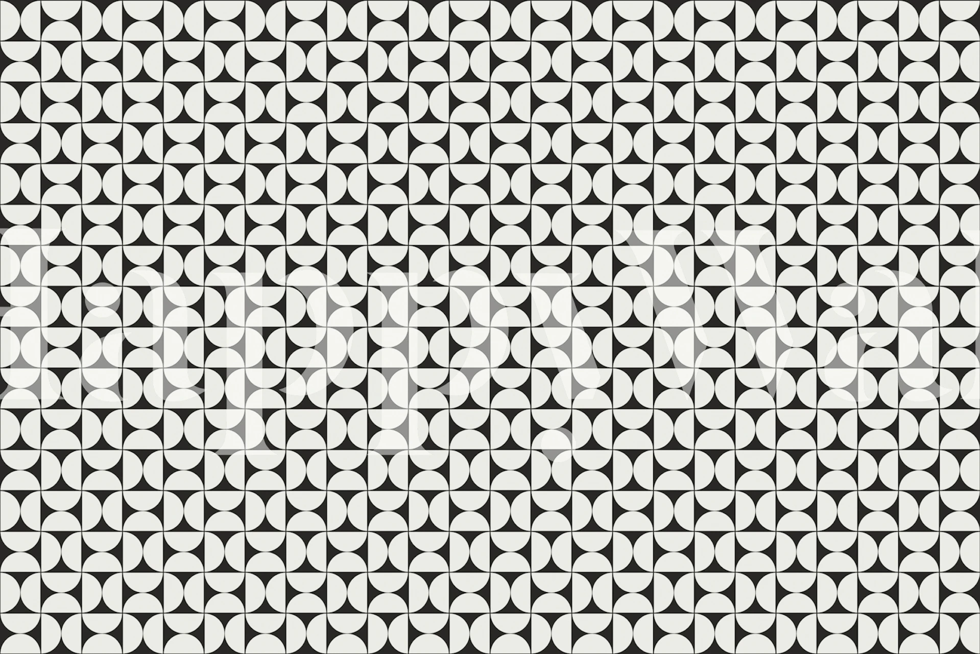 carta da parati Mid-Century Modern Pattern in una stanza