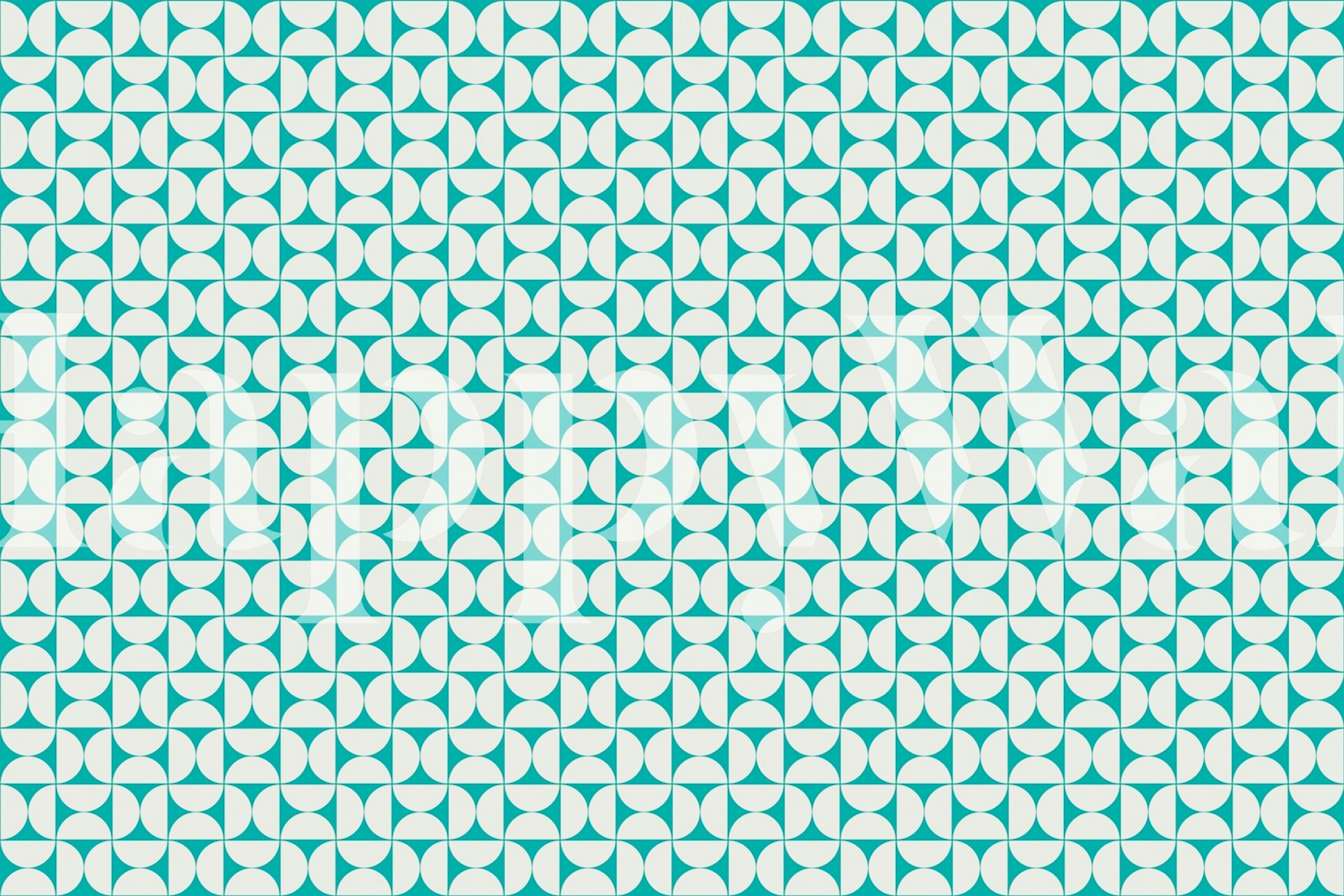patrón de papel pintado Mid-Century Modern en una habitación