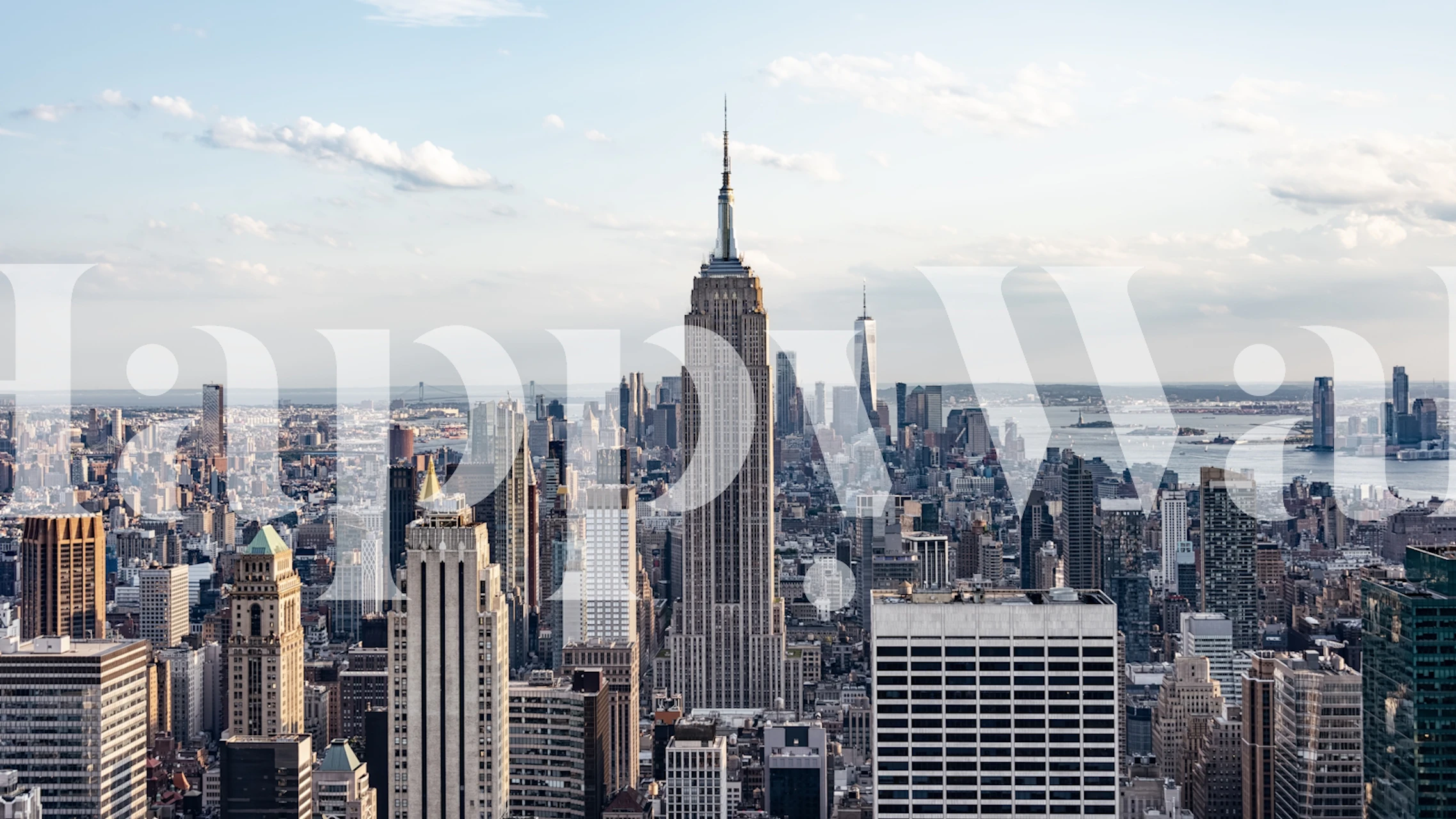 Wall mural of skyscrapers in New York