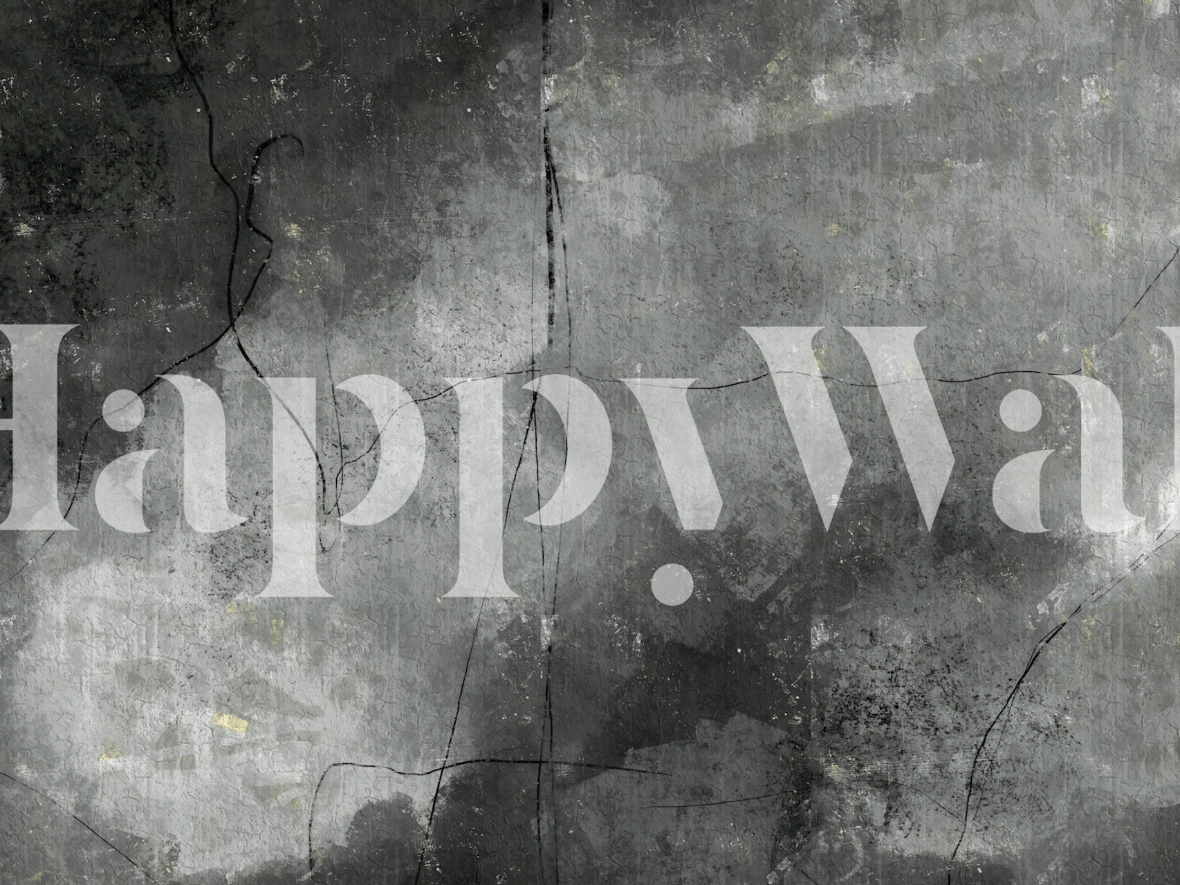 Black and white abstract textured wallpaper with cracks and layers