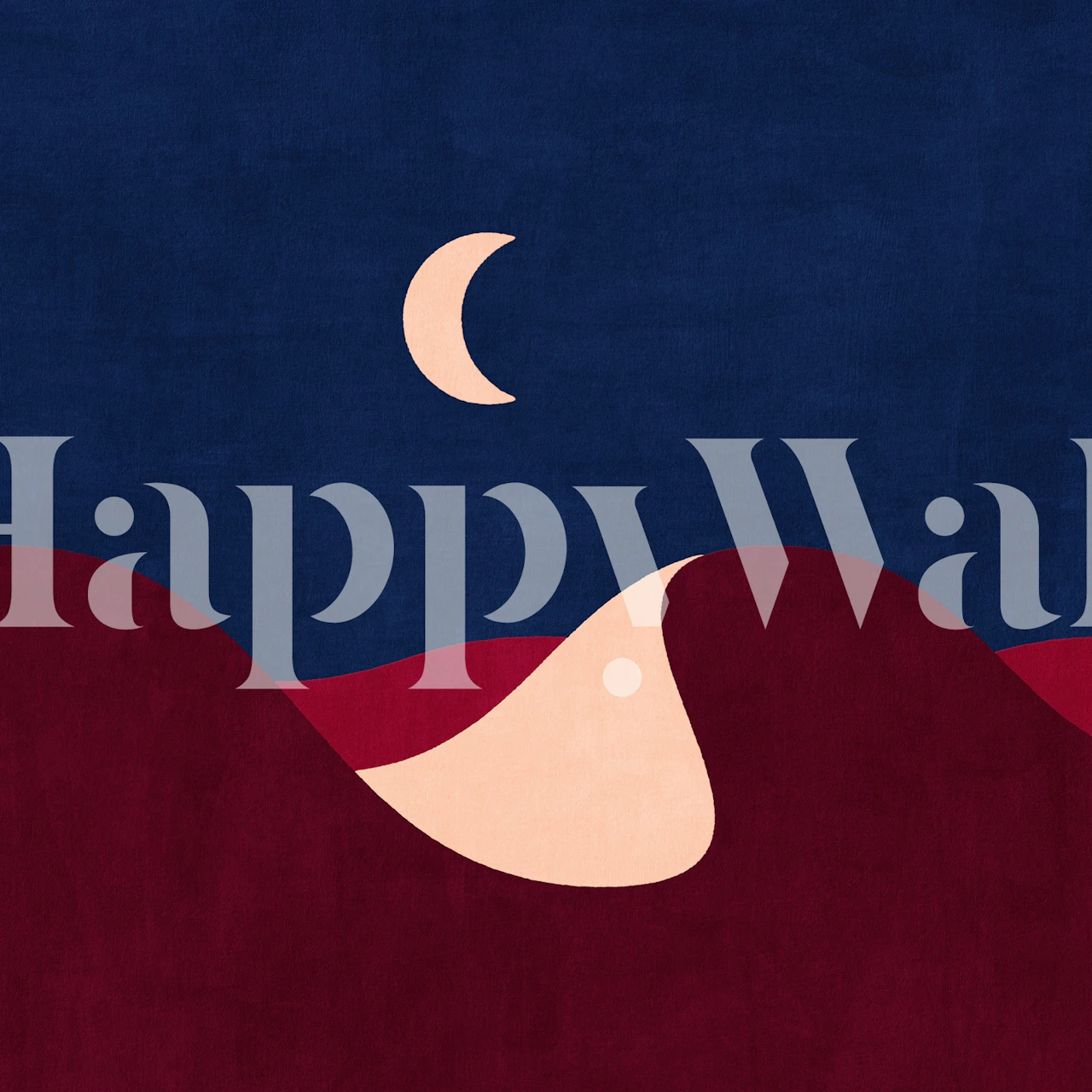 Desert night wallpaper in a room