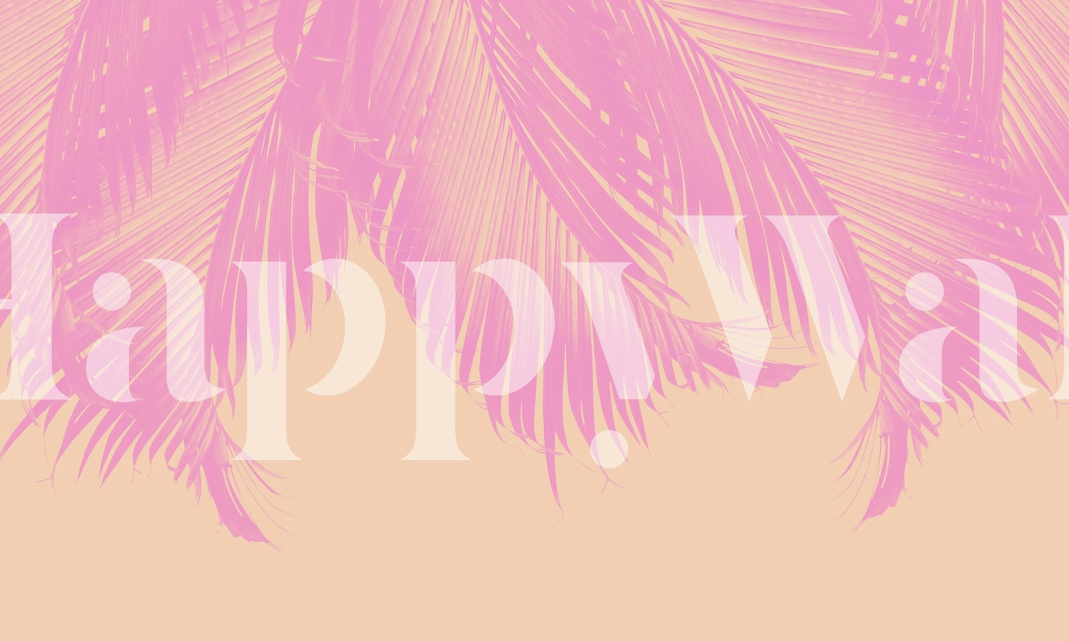 Palm Leaves Finesse 7 tapetti huoneessa