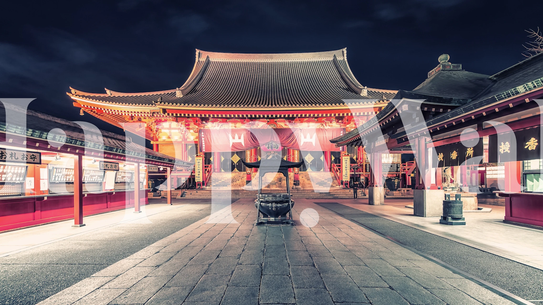 Senso-Ji Pagoda wallpaper in a room
