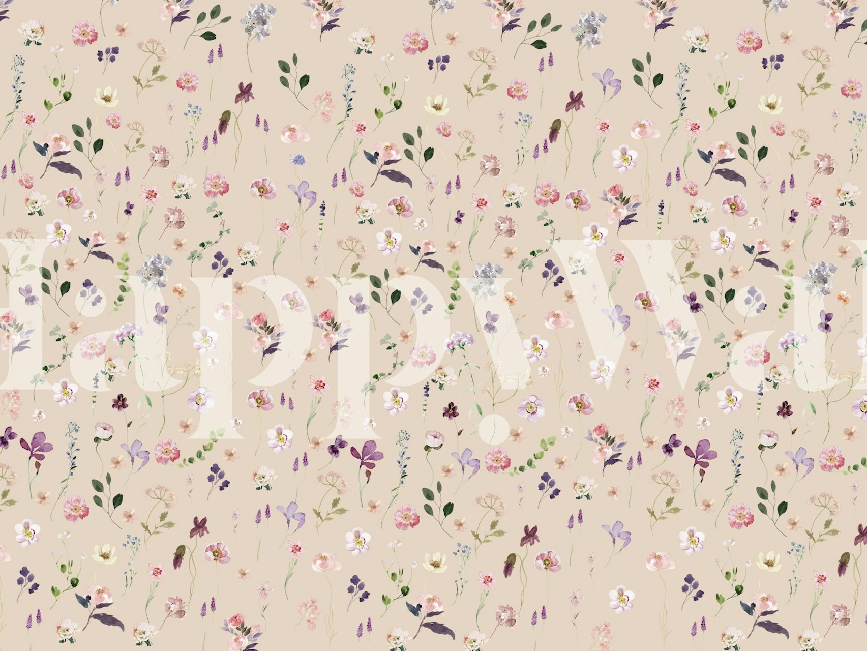 Wildflowers blouse and beige wallpaper in a room