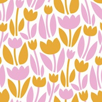 Dancing Tulips - Pink ταπετσαρία