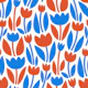 Dancing Tulips - Red & Blue
