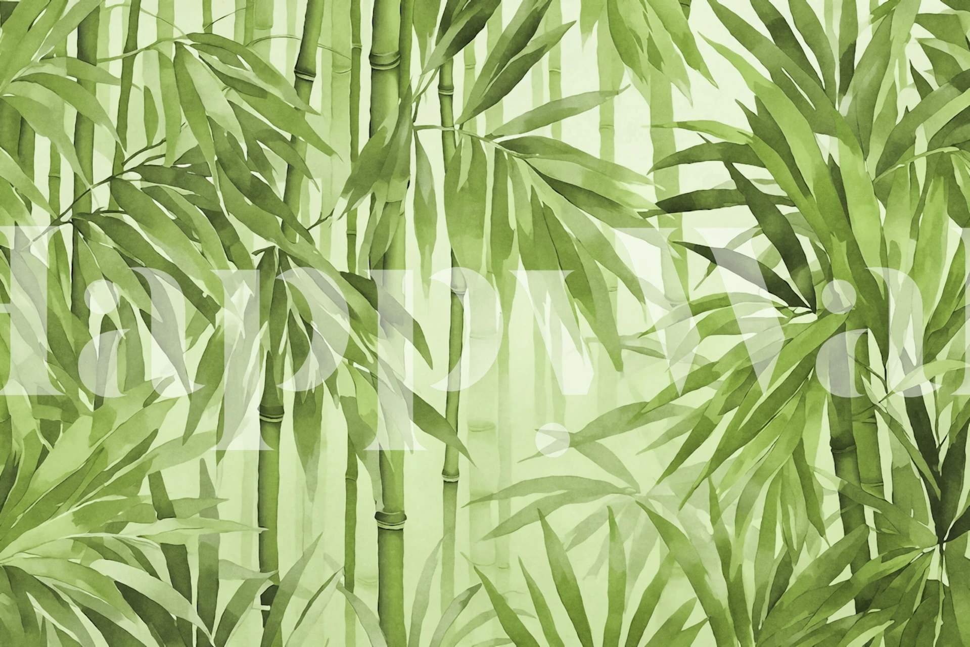 Bamboo forest wallpaper in a room