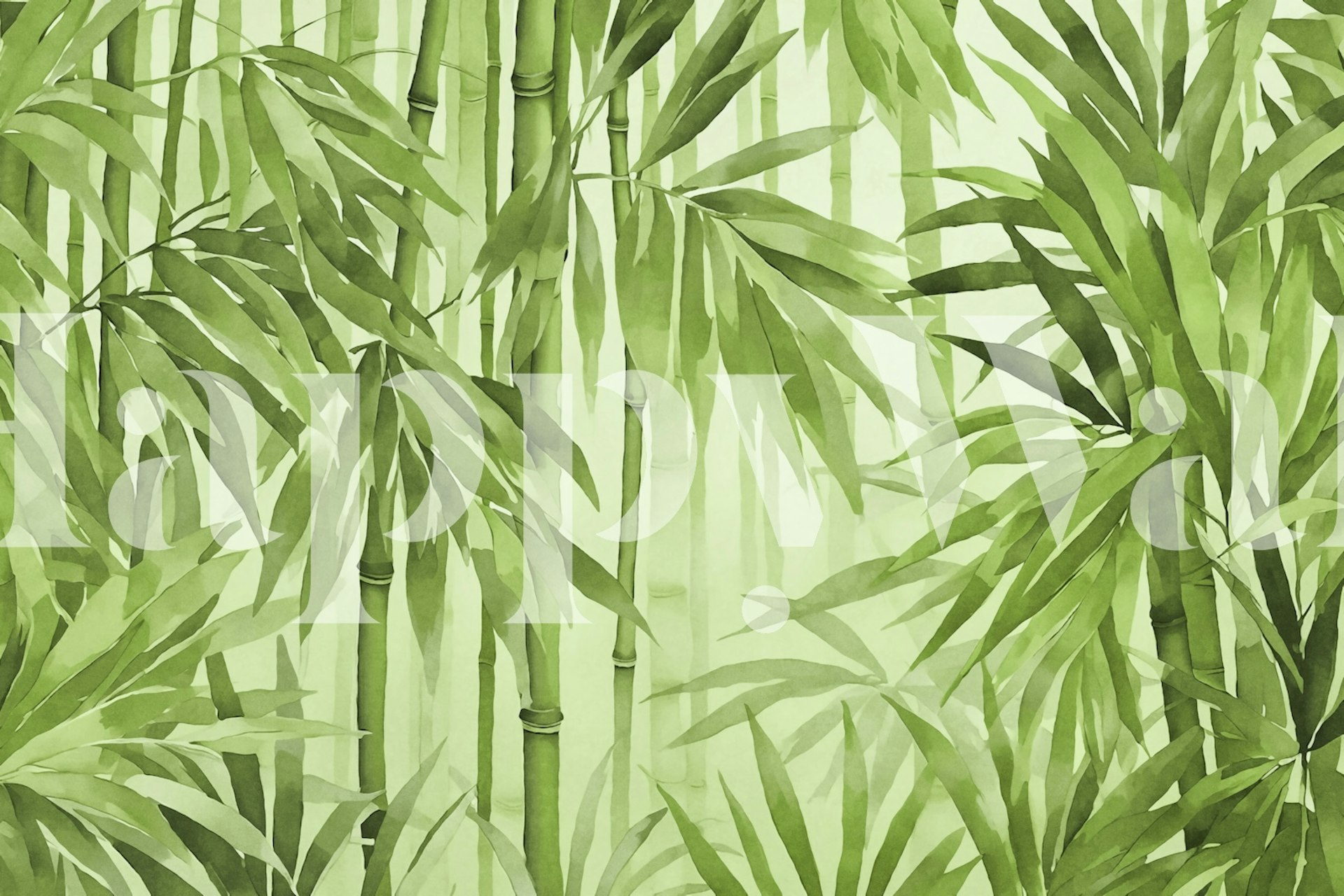 Bamboo forest wallpaper in a room