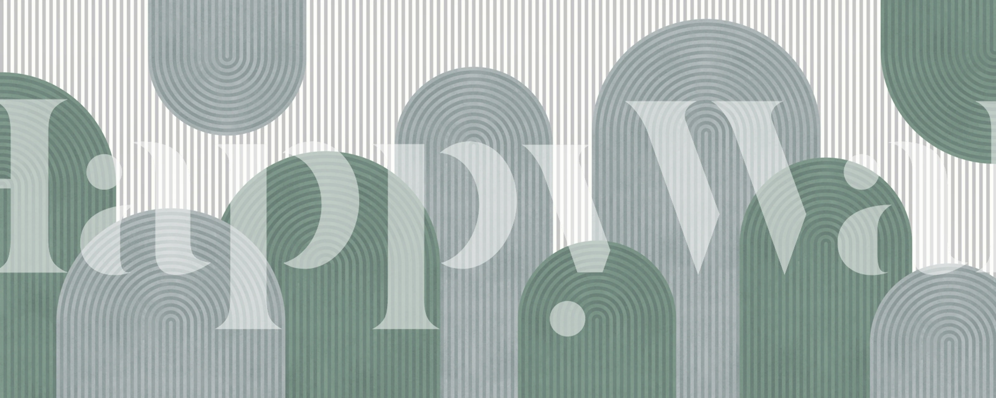 Expressive lines wallpaper in a room