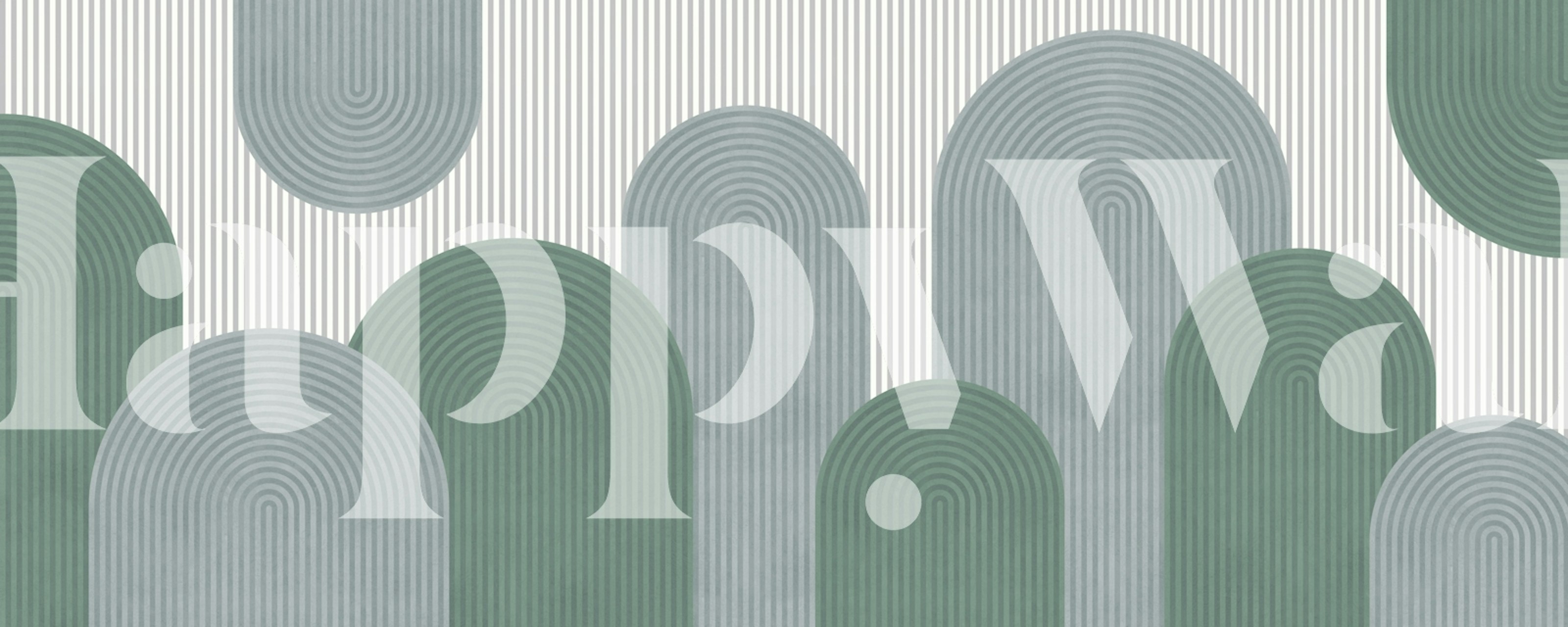 Expressive lines wallpaper in a room