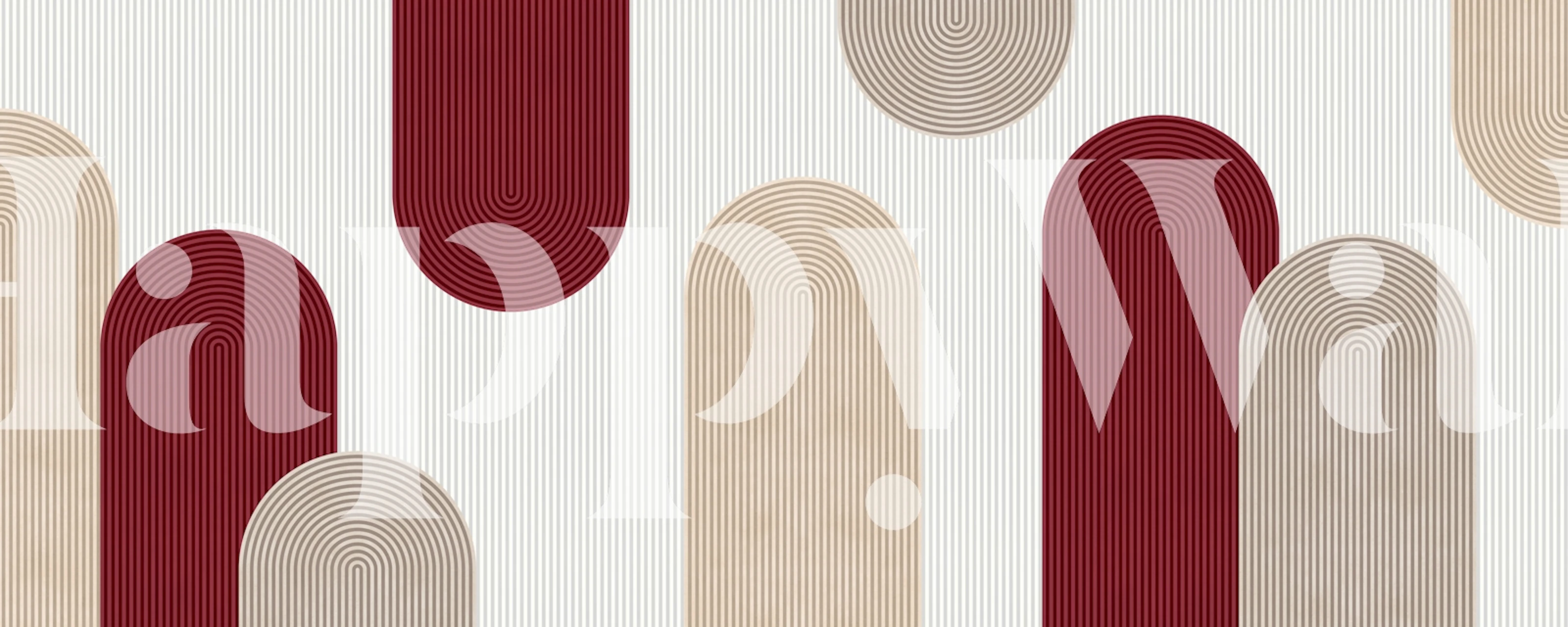 Expressive lines 26 wallpaper displayed in a room