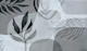 Abstract Botanical Mid Century Art Grey