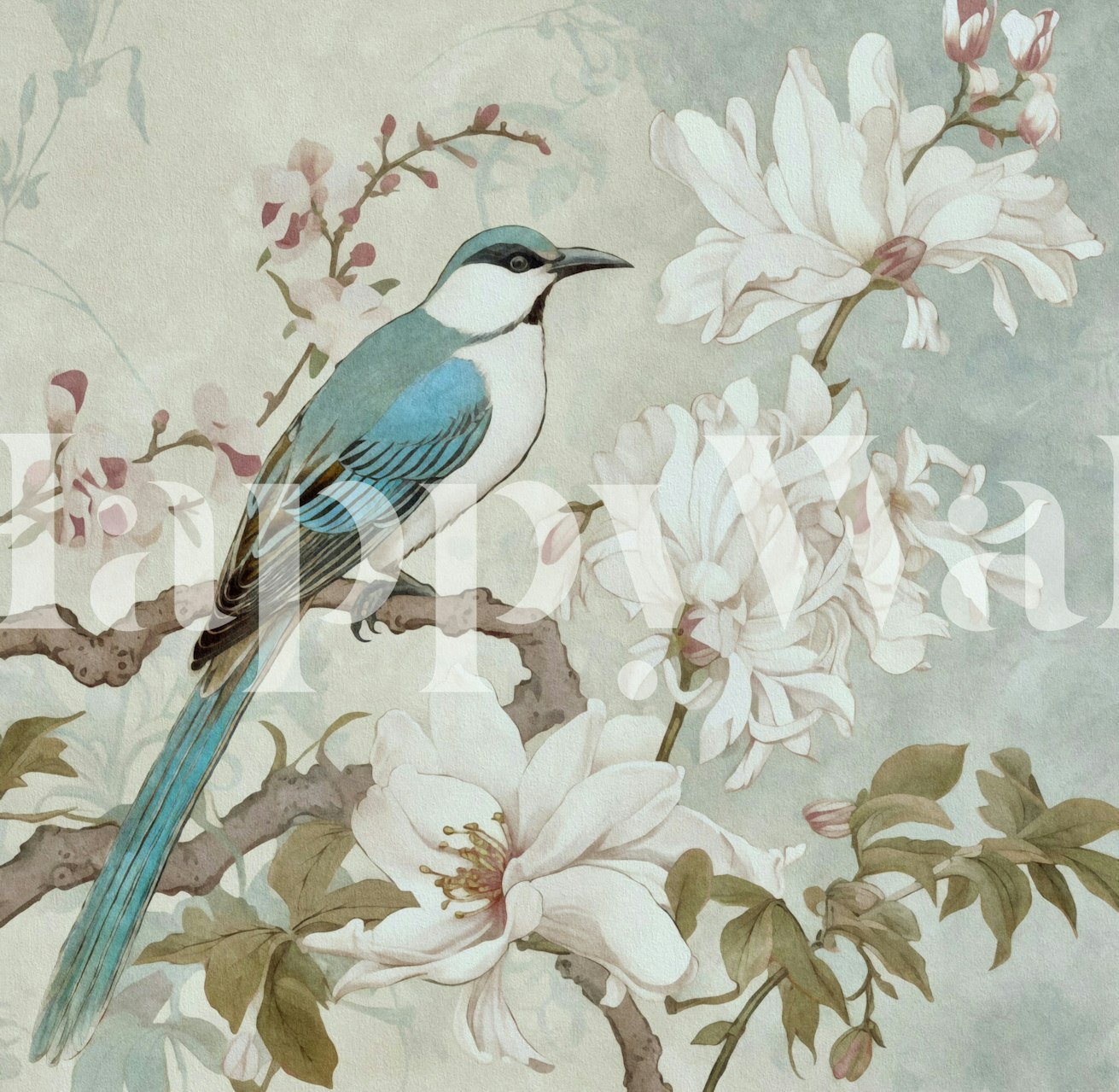 Σχεδιασμός ταπετσαρίας Blooming Spring Bird