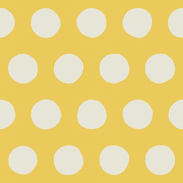 Simple Dots / Ivory on Sunny Yellow