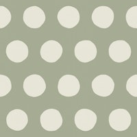 Simple Dots / Ivory on Pistachio Green papiers peint