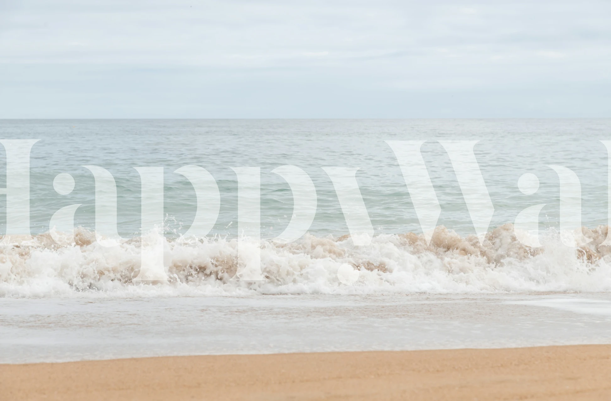 Pastel Atlantic Ocean Bliss wallpaper in a room