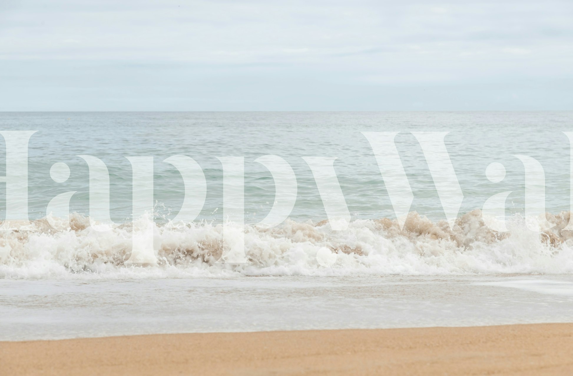 Pastel Atlantic Ocean Bliss wallpaper in a room