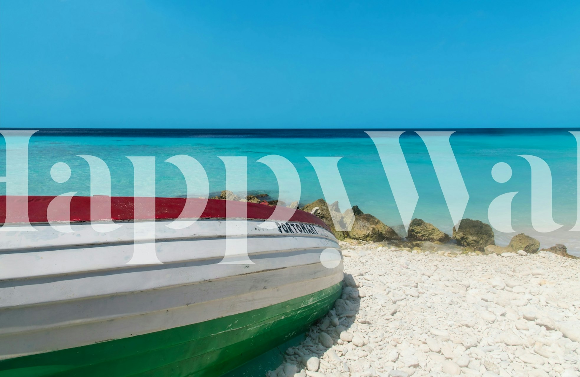 Playa PortoMari boat wallpaper in a room