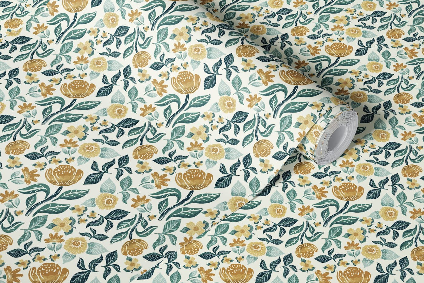 Little happy floral - ditsy wallpaper roll