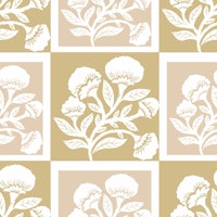 Squared flowers neutral colors papel de parede