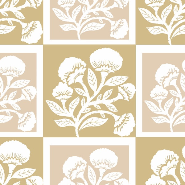 Squared flowers neutral colors