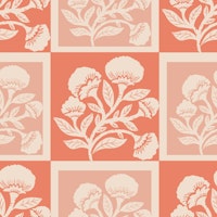 Red and pink abstract flowers papel de parede