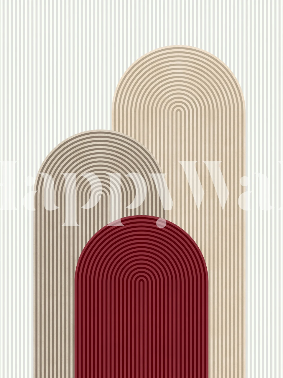 Expressive lines wallpaper displayed in a room