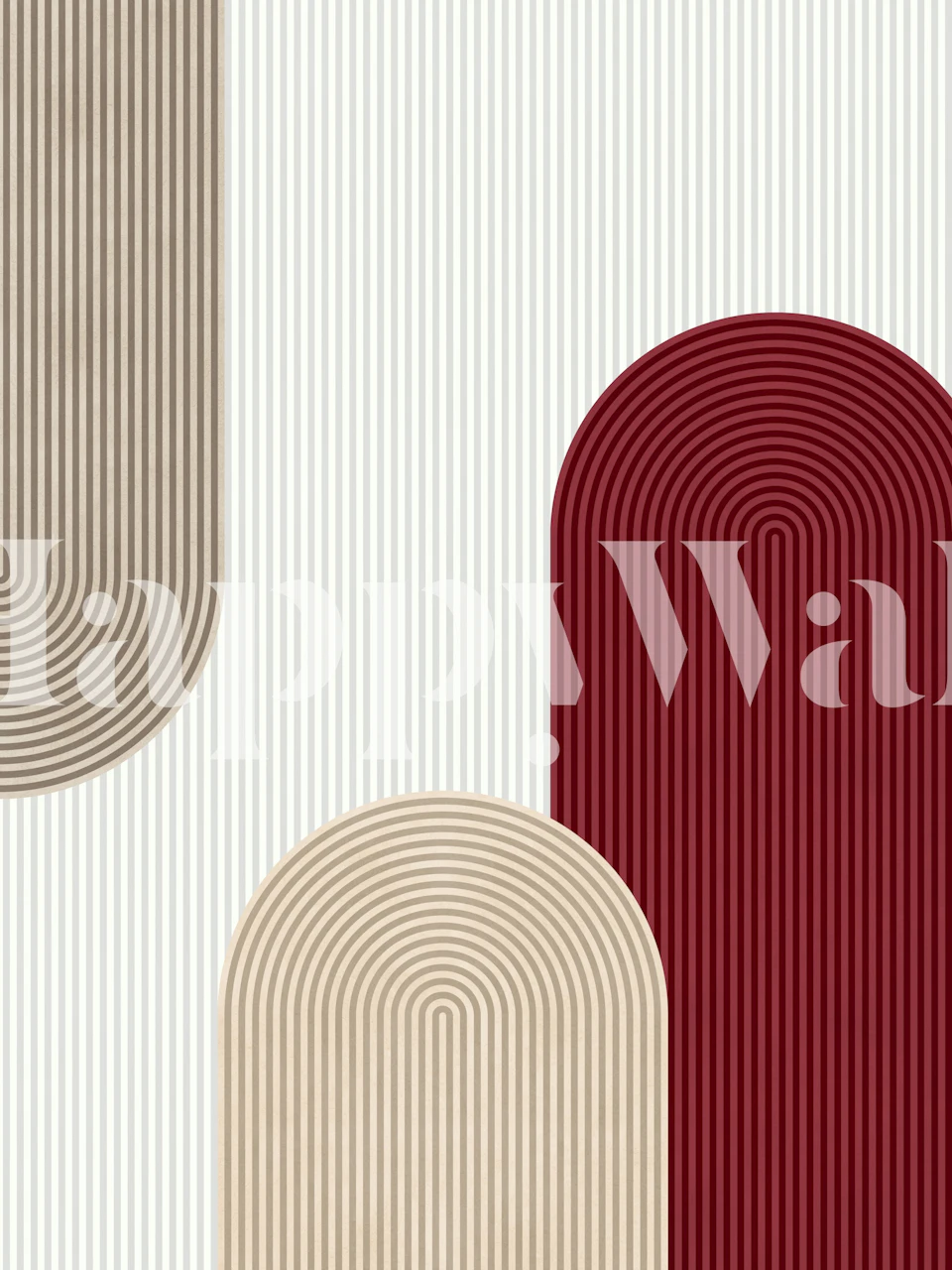 Expressive lines wallpaper design in a room