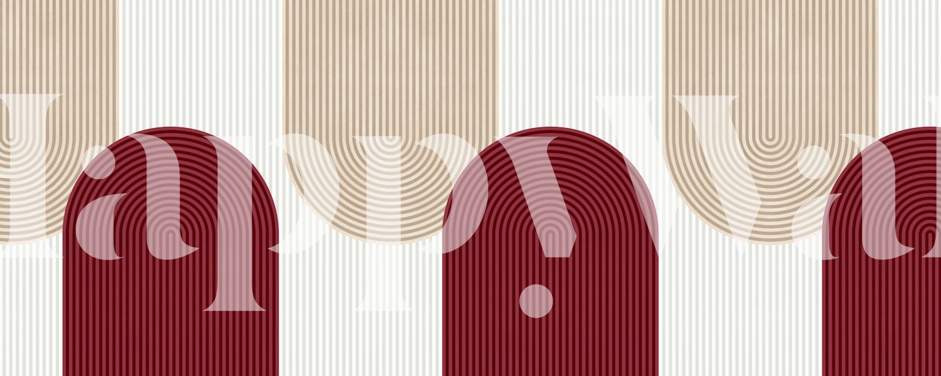 Expressive lines tapet i et rommiljø