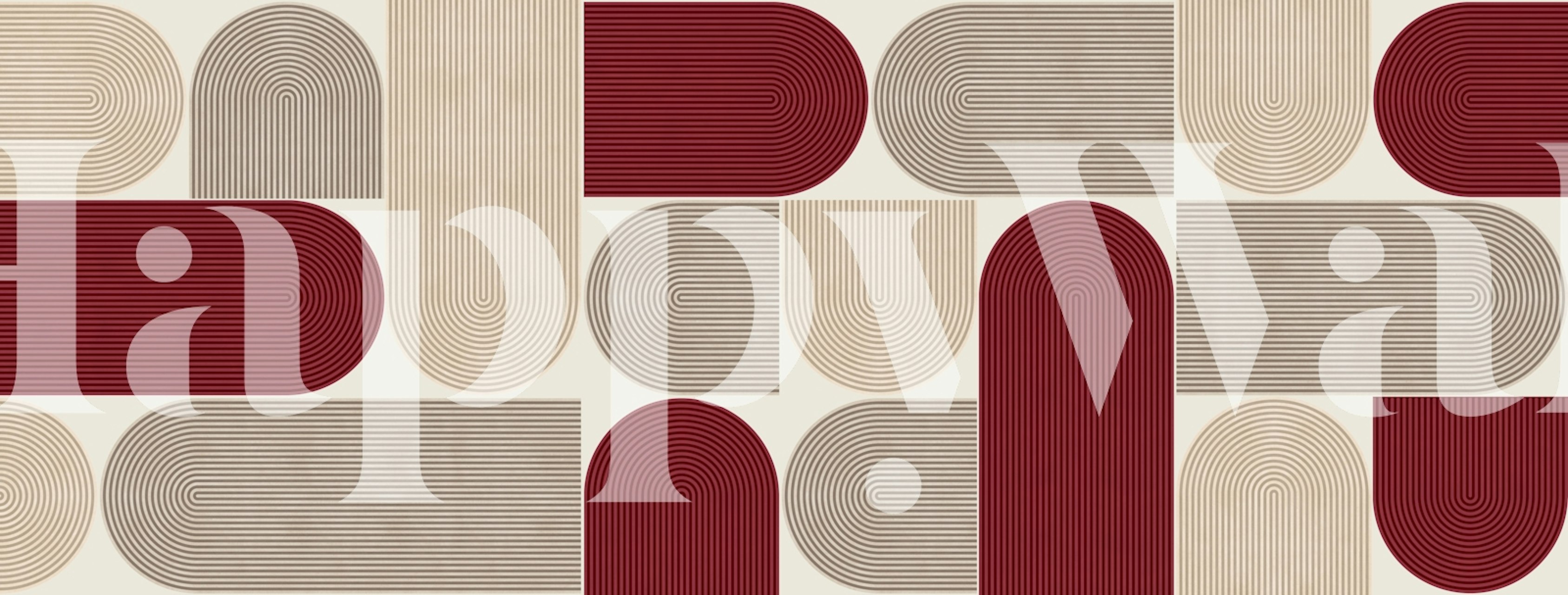 Expressive lines 33 wallpaper displayed in a room