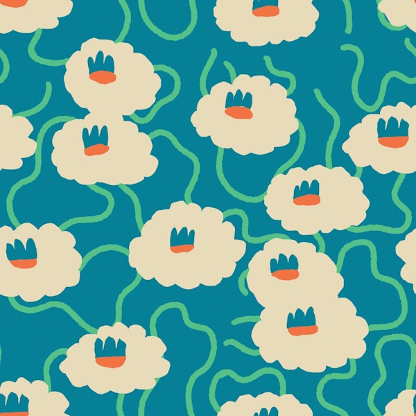 Groovy Garden green-blue