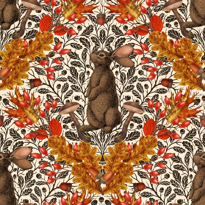 Rabbit Fall Time Desktop Autumn Rabbit Wallpaper | happywall.com