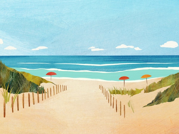 Parasols on the beach