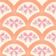 Grandmillennial preppy bows in peach