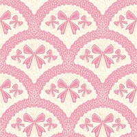 Grandmillennial preppy bows pink tapete