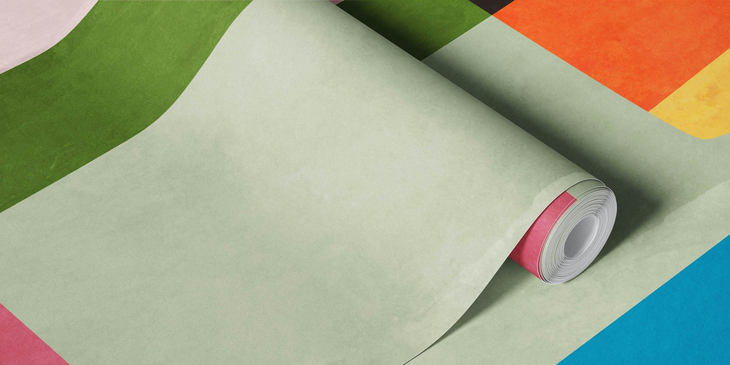 Kolorowa abstrakcyjna tapeta w pokoju