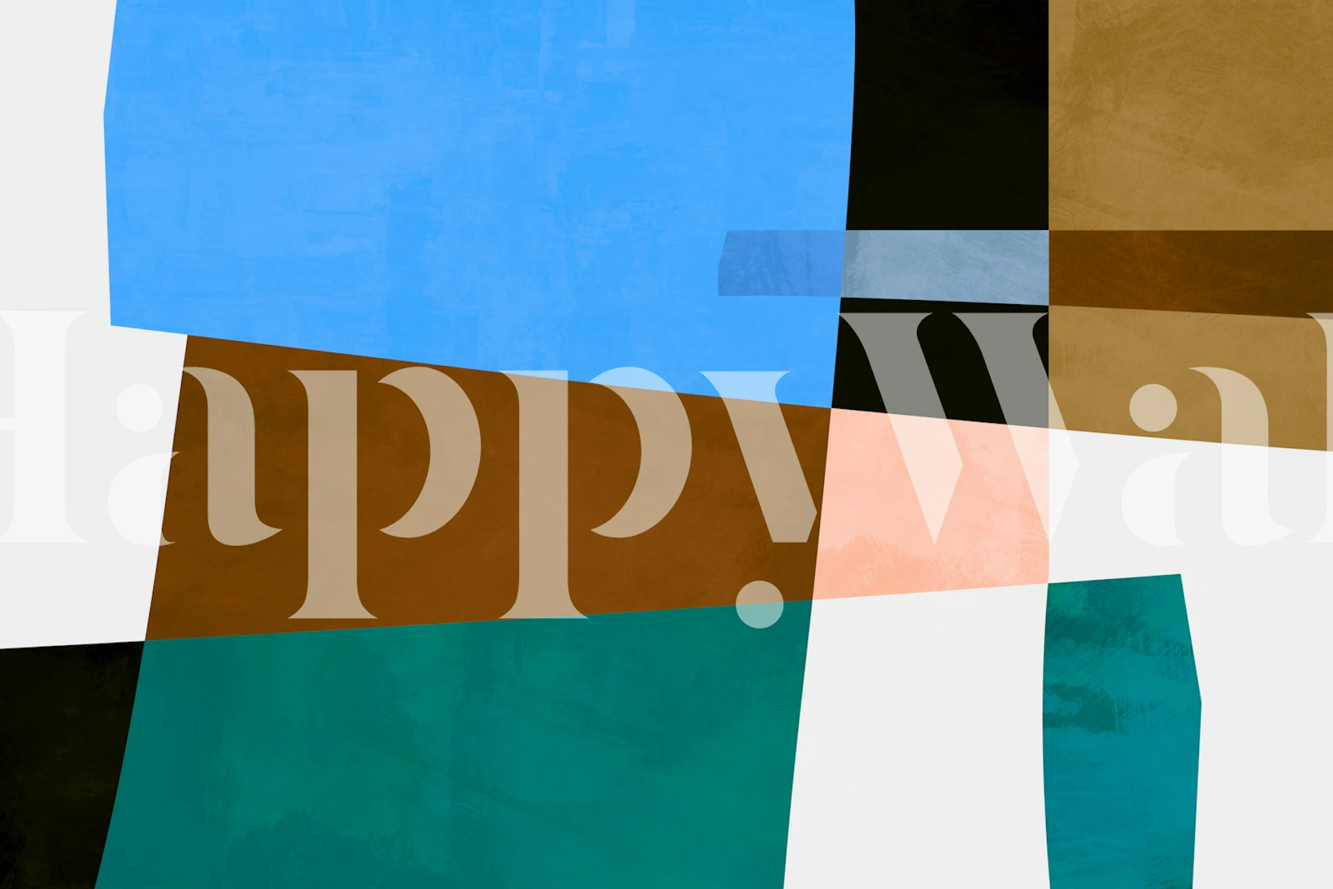 Tapeta Abstract Geometric w nowoczesnym pokoju