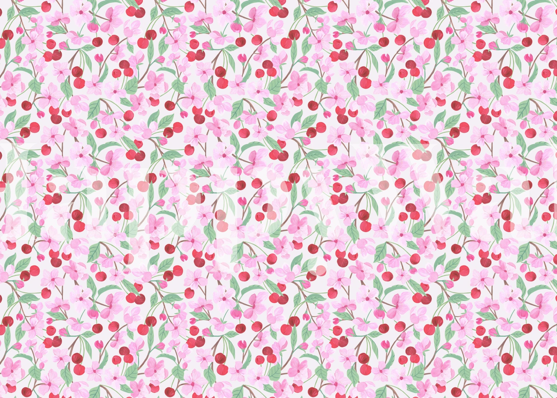 Sweet Cherry wallpaper in a room