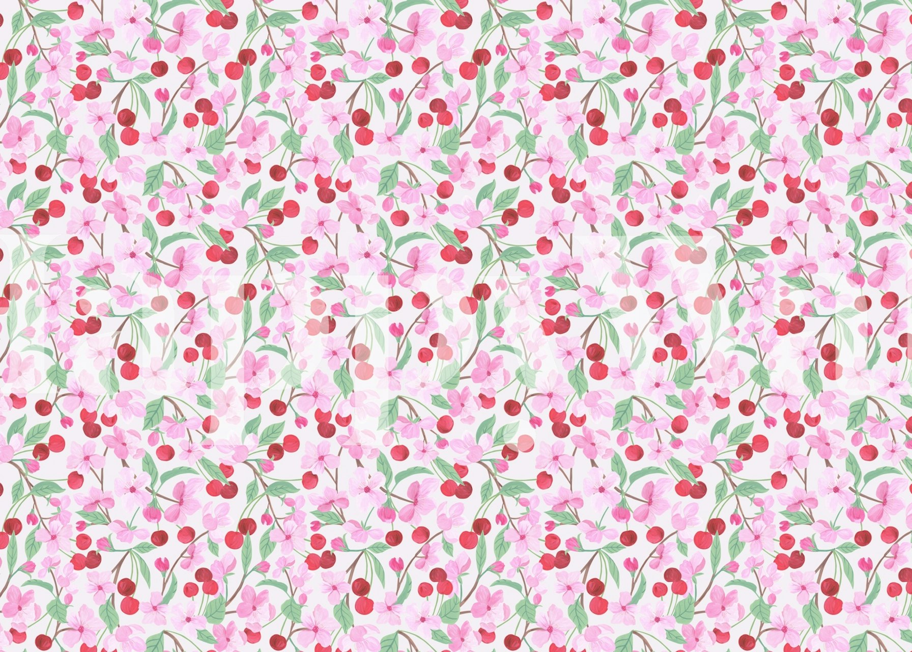 Carta da parati Sweet Cherry in una stanza