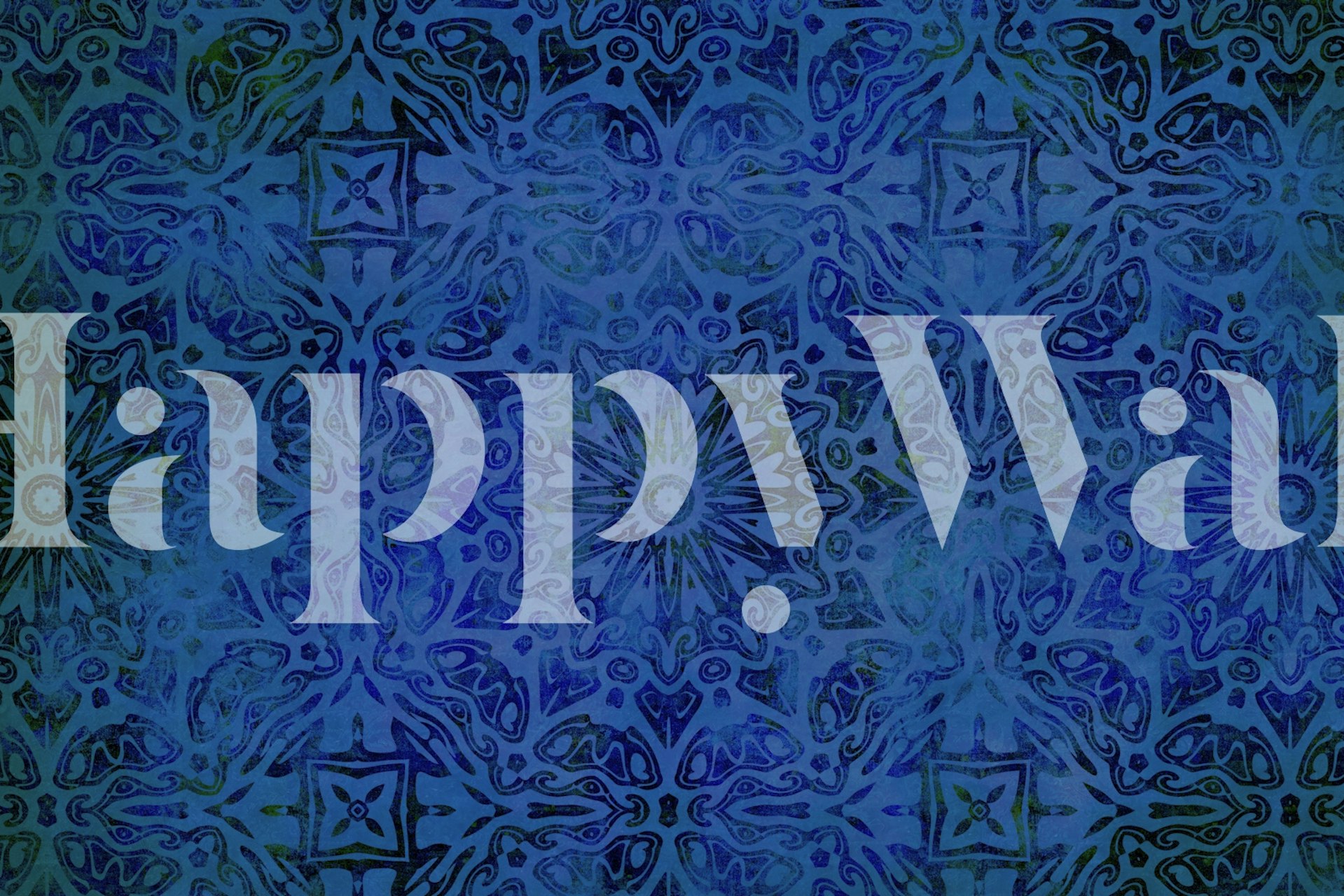 Ταπετσαρία Blue Tapestry σε ένα δωμάτιο